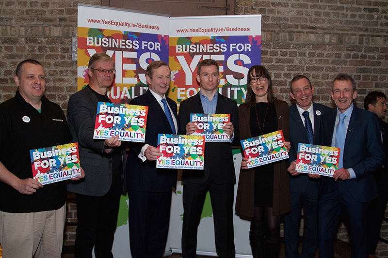 John Hamill, CEO of Vennetics with the Irish Prime Minister Mr. Enda Kenny and other Irish Business leaders including representatives from Twitter and Atlantic Bridge Ventures at the Business For Yes Equality Seminar.